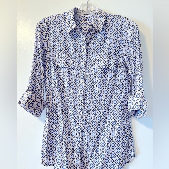Size small patterned button-up shirt from Express - Picture 2 of 6